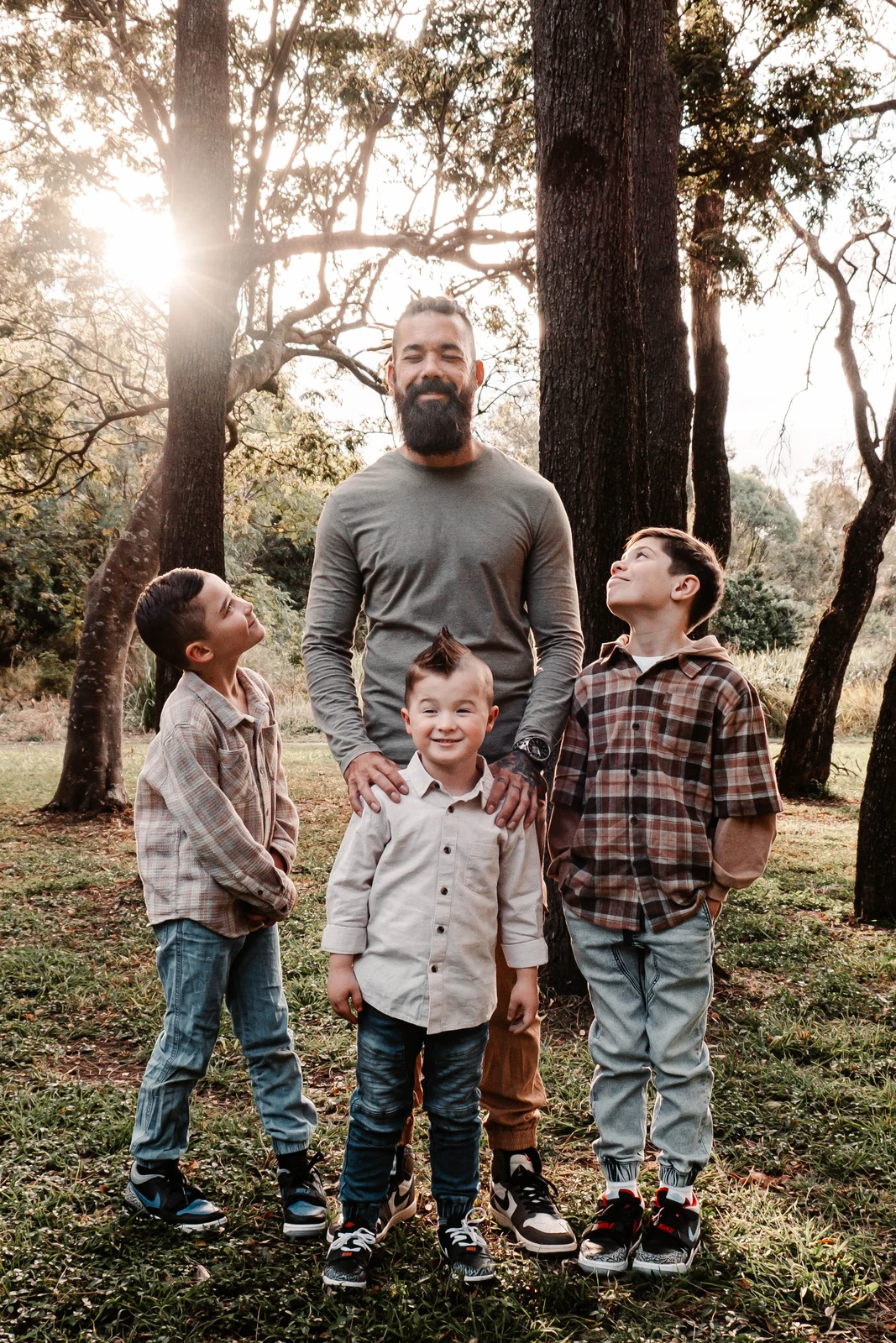 Dan and his boys spending time together
